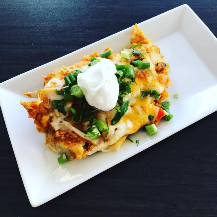 Pumpkin & Black Bean Enchilada