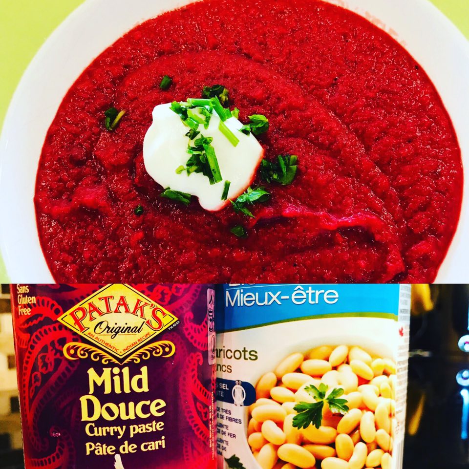 Roasted Beet & Sweet Potato Soup