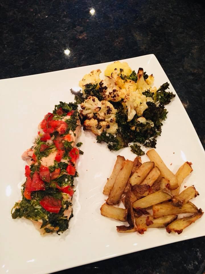 Salmon with Tomatoes & Fresh Herbs