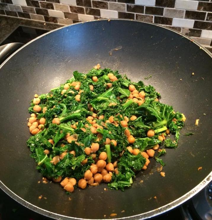 Sautéed Kale with Chickpeas