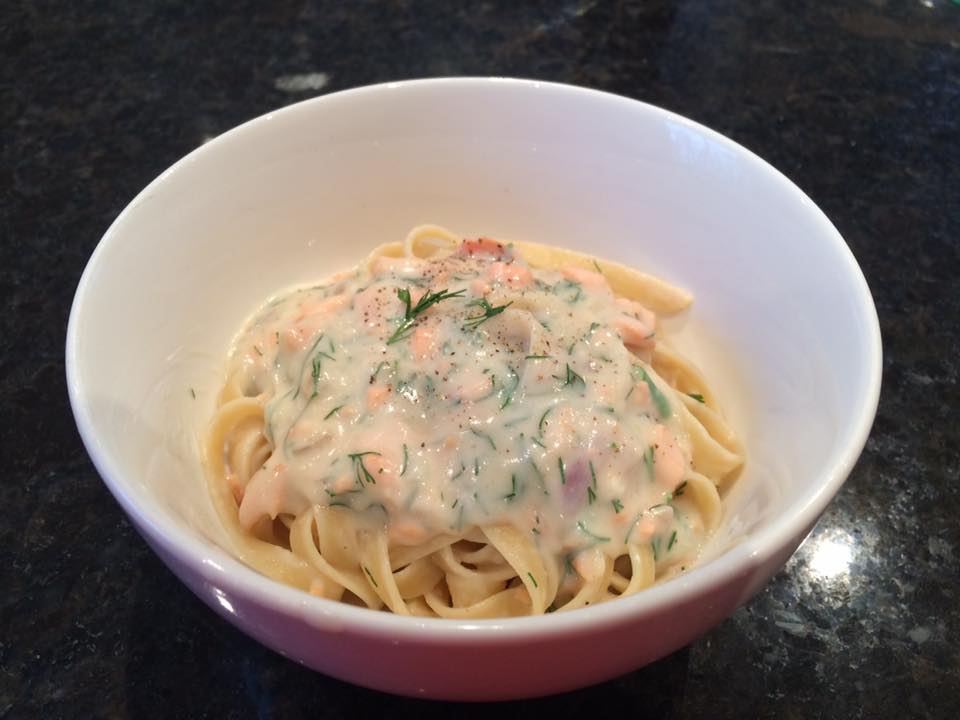 Smoked Salmon Fettuccine