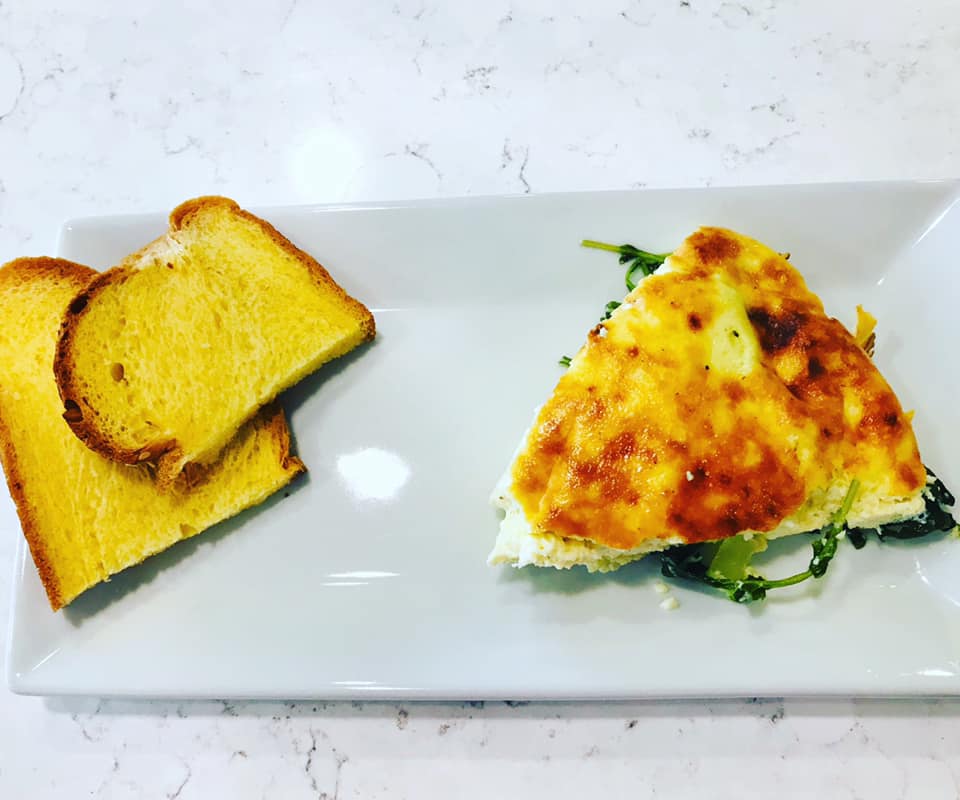 Watercress & ricotta frittata