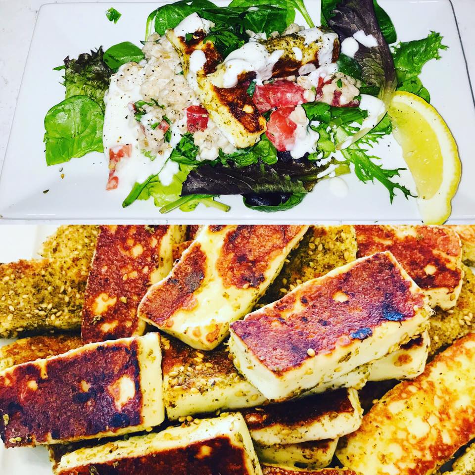 Za’atar Crusted Halloumi with Barley Salad